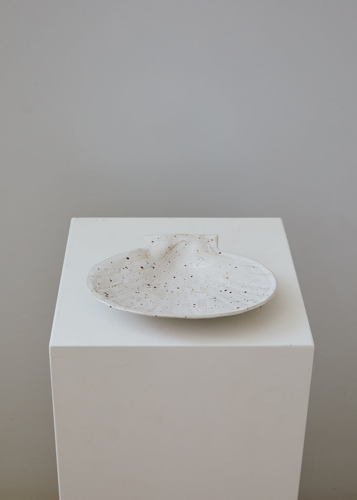 Ann-Charlotte Fick Pecten Maximus Handmade Ceramic Shell Plate Unique Sculpture Original Artwork Swedish Artist Contemporary Art